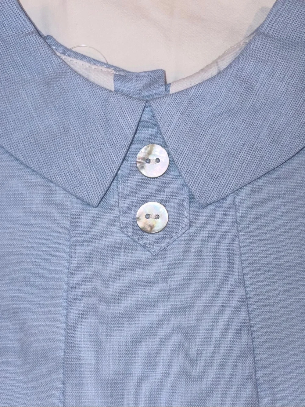 The Oaks Apparel Co Joseph Blue Linen Short Set fully lined sz 18 months NWT